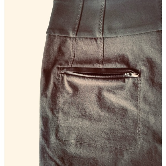 Athleta Wander Hybrid Pant Walnut Brown Ribbon Trim Ankle Pants Women's Size 6 - Picture 11 of 12